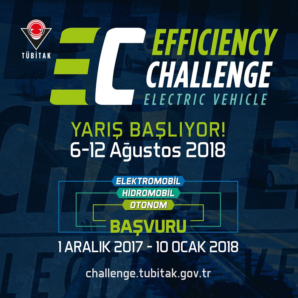 TÜBİTAK EFFICIENCY CHALLENGE ELECTRIC VEHICLE KAYITLARI BAŞLADI!